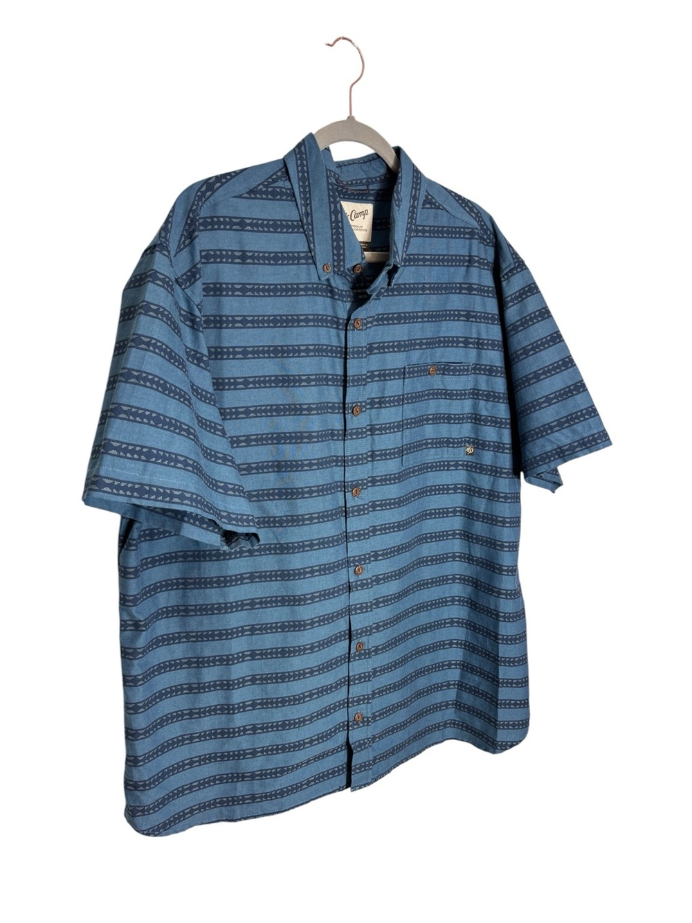Duck Camp Shirt Men’s 2XL Short Sleeve Button Down Aztec Print Cotton - Picture 2 of 5